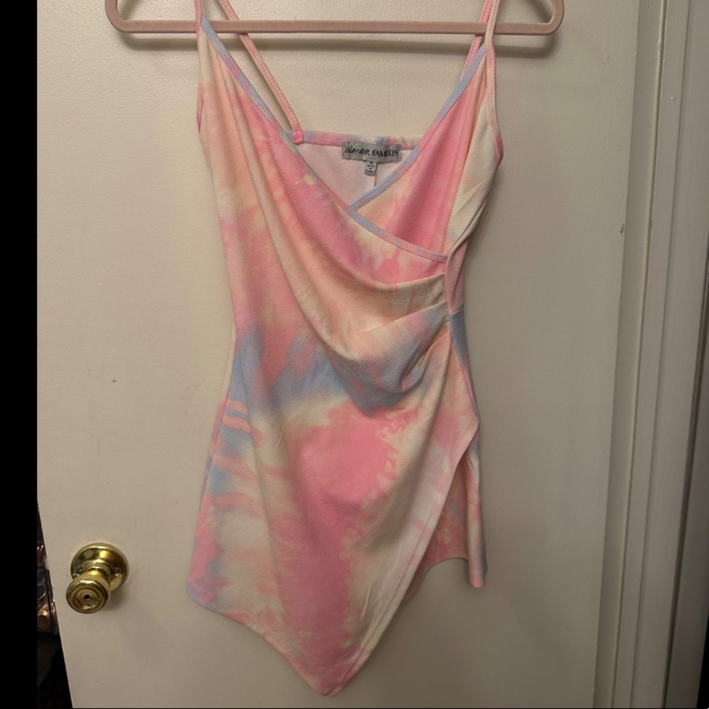 Cotton candy romper. Medium. Never worn